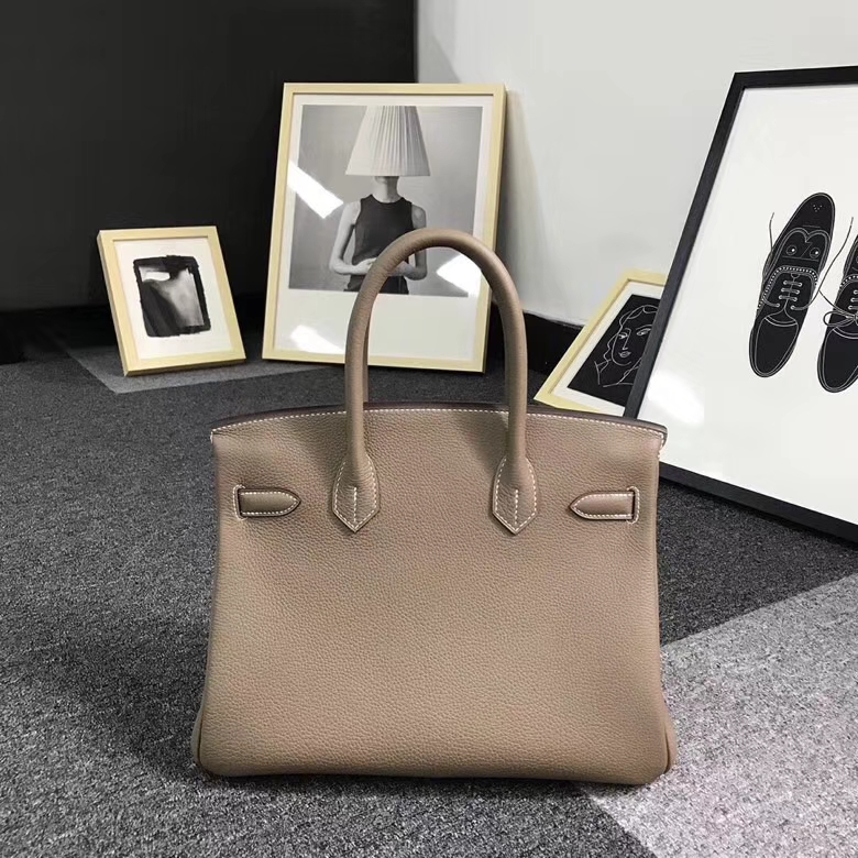 Hermes爱马仕 CK18 大象灰 原厂御用顶级小牛皮 Birkin 30 金扣 银扣 现货