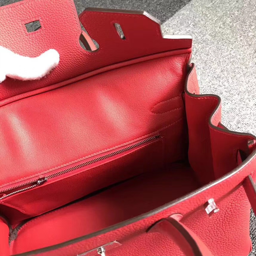 Hermes爱马仕 Q5 国旗红 原厂御用顶级小牛皮 Birkin 30 金扣 银扣 现货