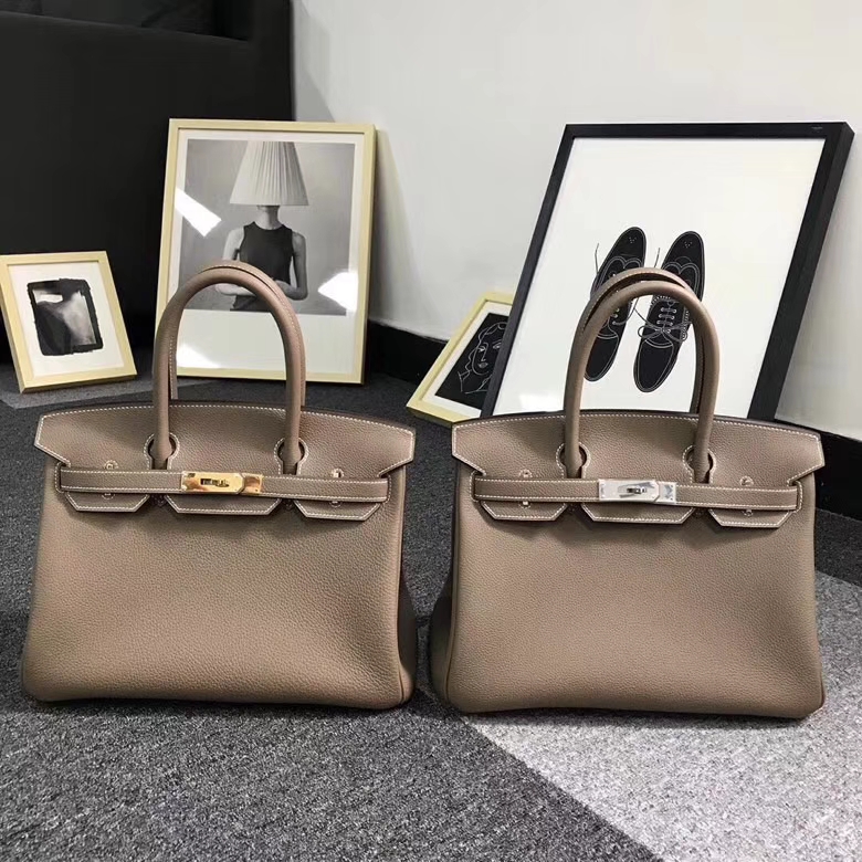 Hermes爱马仕 CK18 大象灰 原厂御用顶级小牛皮 Birkin 30 金扣 银扣 现货