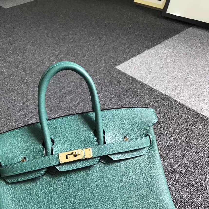 Hermès（爱马仕）Z6 孔雀绿 原厂御用顶级小牛皮 Birkin 25 金扣 现货