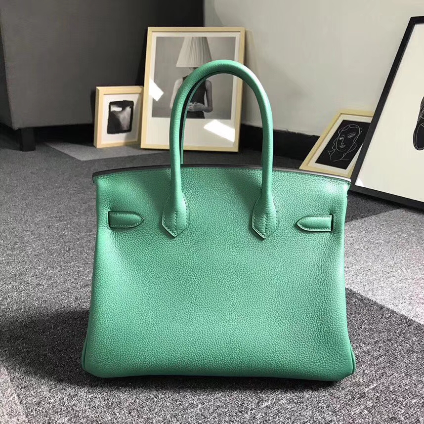 Hermès（爱马仕）U4 丝绒绿 原厂御用顶级小牛皮 Birkin 30 金扣 现货