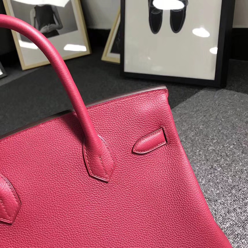 Hermes爱马仕 K1 石榴红 原厂御用顶级小牛皮 Birkin 30 金扣 现货
