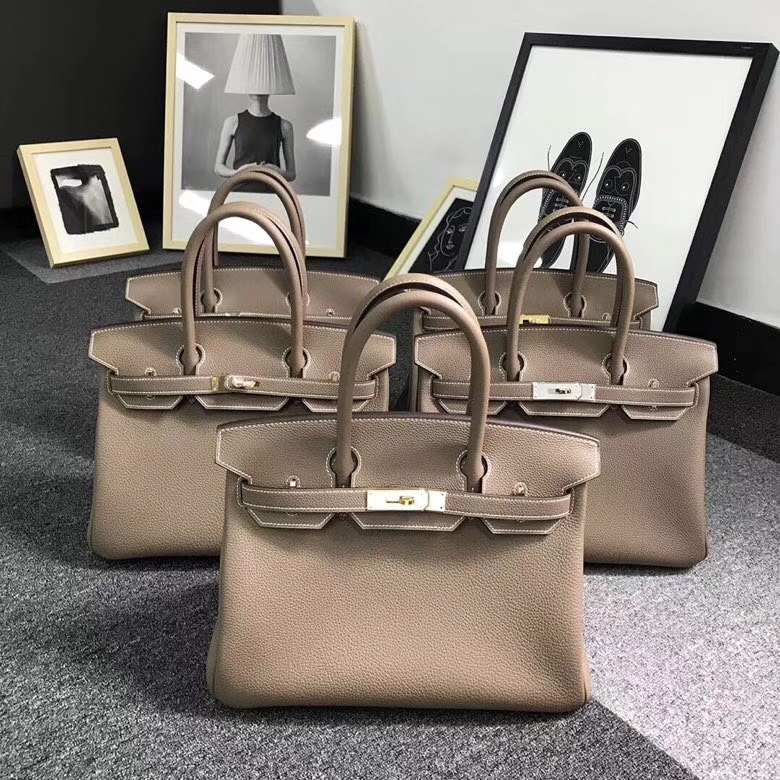 Hermes爱马仕 CK18 大象灰 原厂御用顶级小牛皮 Birkin 30 金扣 银扣 现货