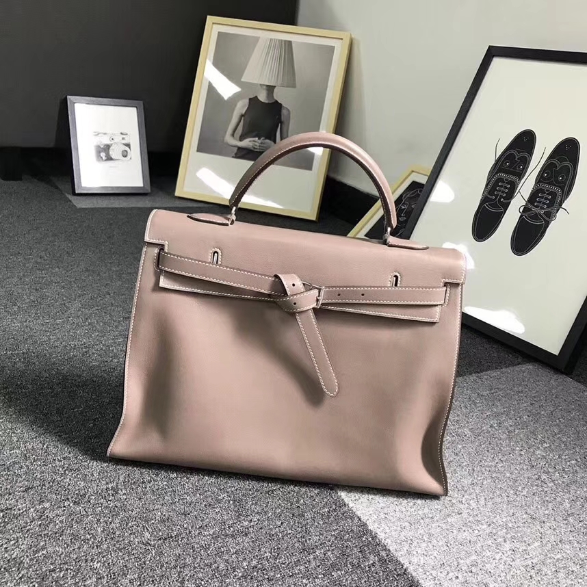 Hermes爱马仕 CK18 大象灰 原厂御用顶级Swift 皮 Kelly Flat 银扣 现货