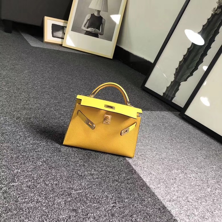 Hermes爱马仕 9D琥珀黄 新色 Mini Kelly 二代 这么美的颜色