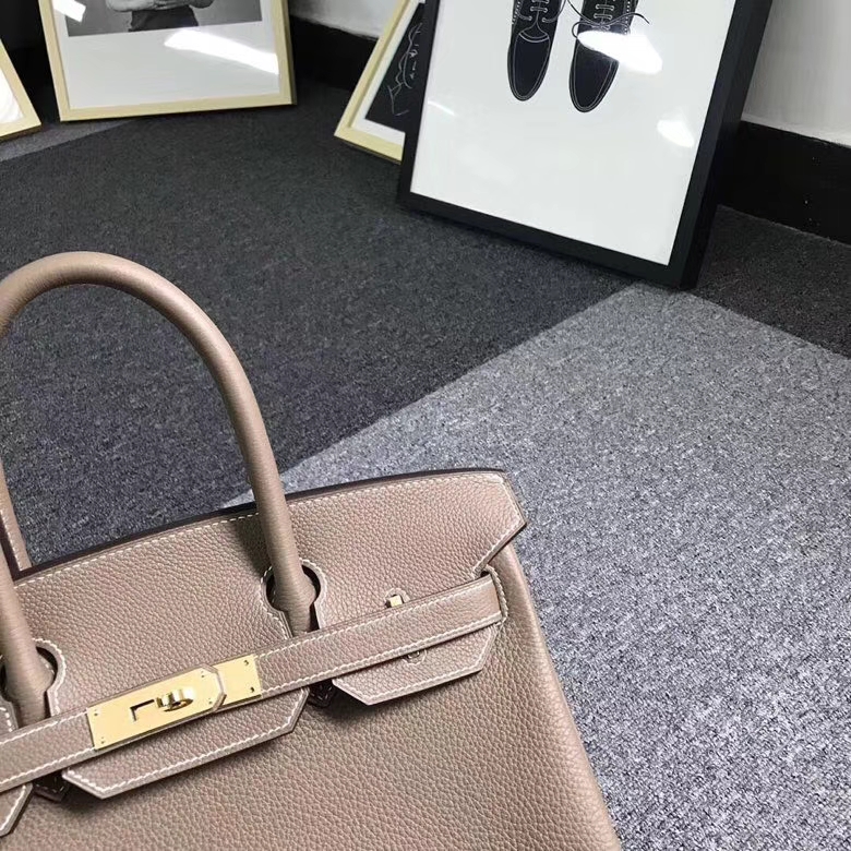 Hermes爱马仕 CK18 大象灰 原厂御用顶级小牛皮 Birkin 30 金扣 银扣 现货