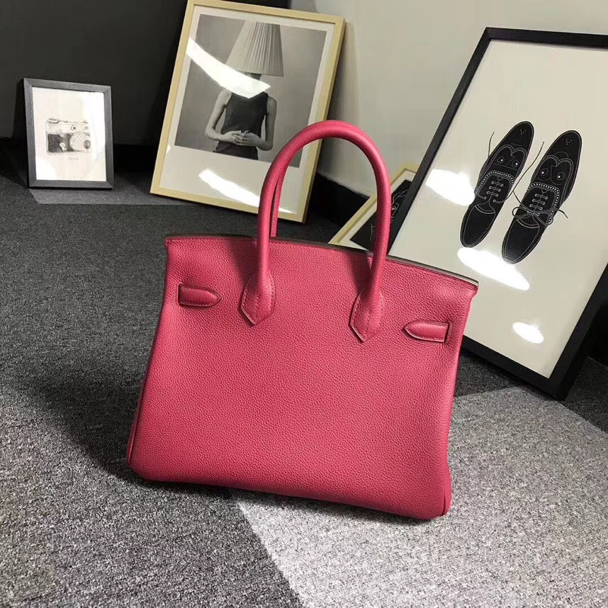 Hermes爱马仕 K1 石榴红 原厂御用顶级小牛皮 Birkin 30 金扣 现货