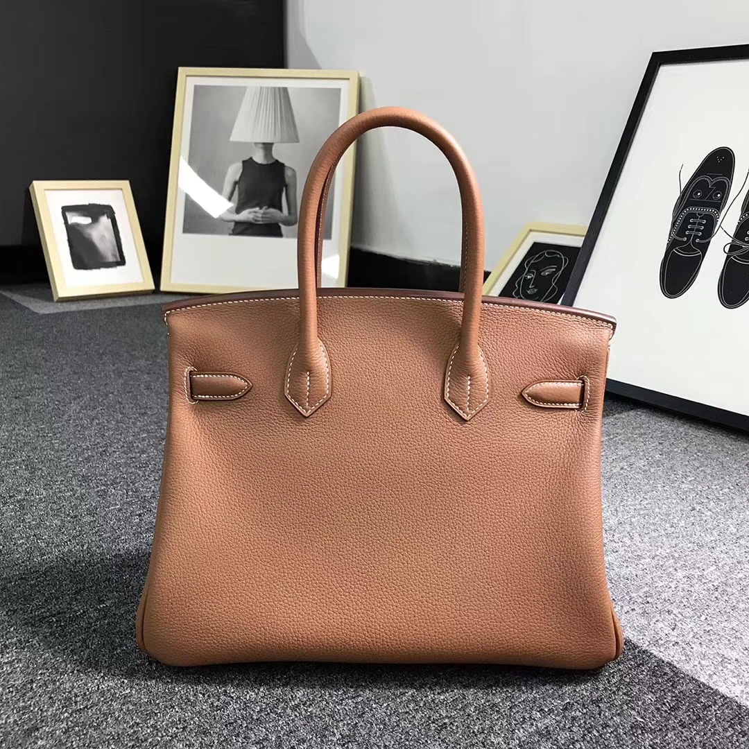 Hermès（爱马仕）金棕色 原厂御用顶级小牛皮 Birkin 30 金扣  现货