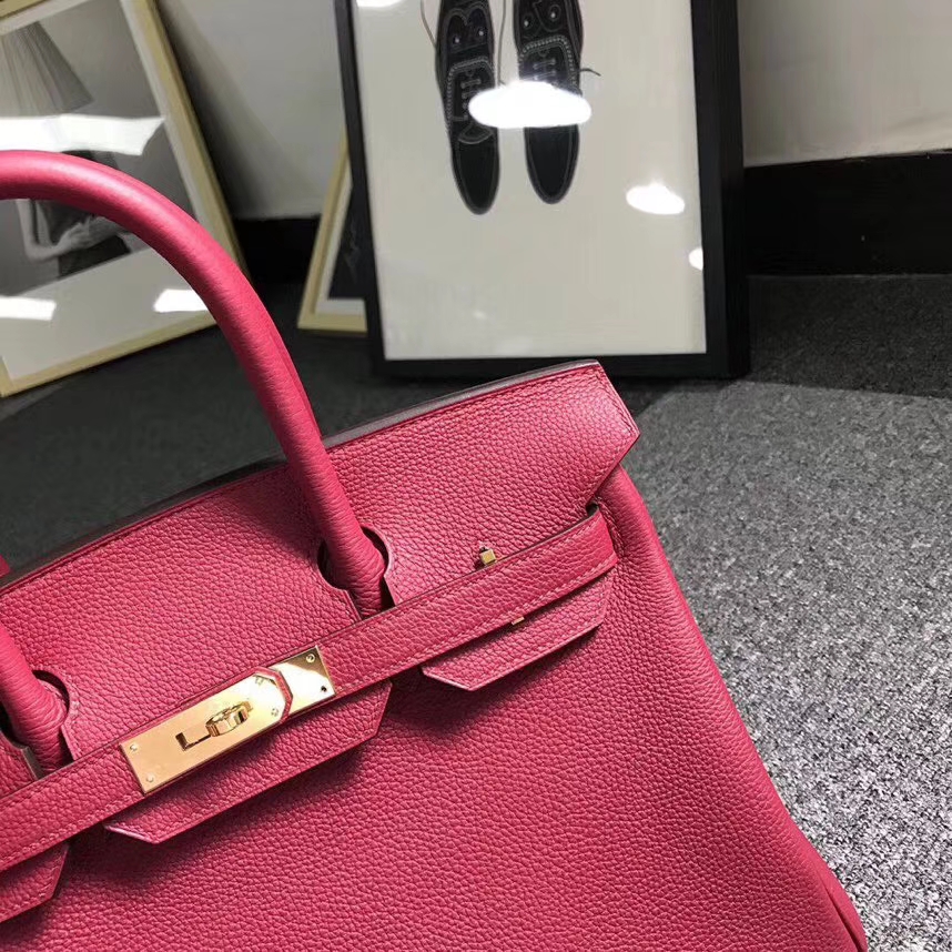 Hermes爱马仕 K1 石榴红 原厂御用顶级小牛皮 Birkin 30 金扣 现货