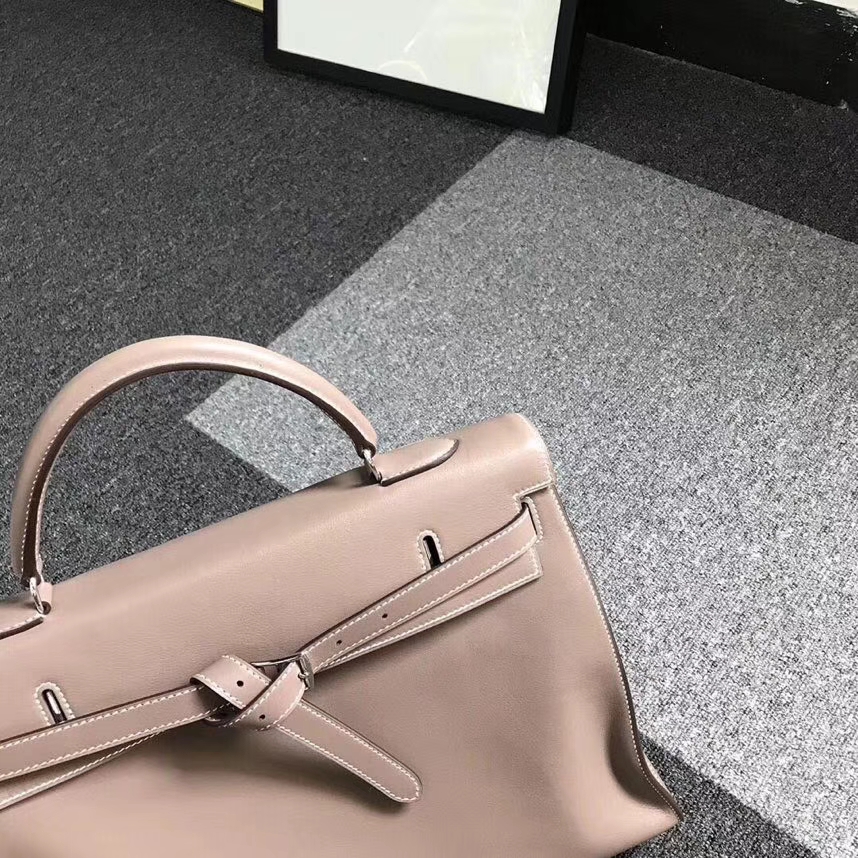 Hermes爱马仕 CK18 大象灰 原厂御用顶级Swift 皮 Kelly Flat 银扣 现货