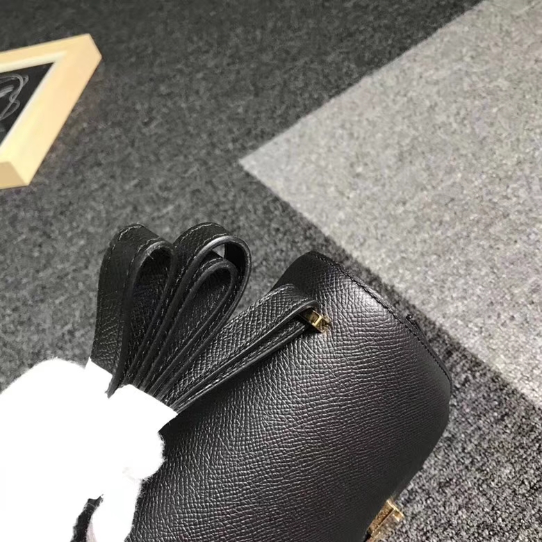 Hermes爱马仕 CK89 黑色 原厂御用顶级Epsom 皮 Constance 19 金扣 银扣 现货