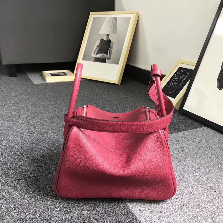 Hermès（爱马仕）K1 石榴红 原厂御用顶级小牛皮 Lindy 26 银扣