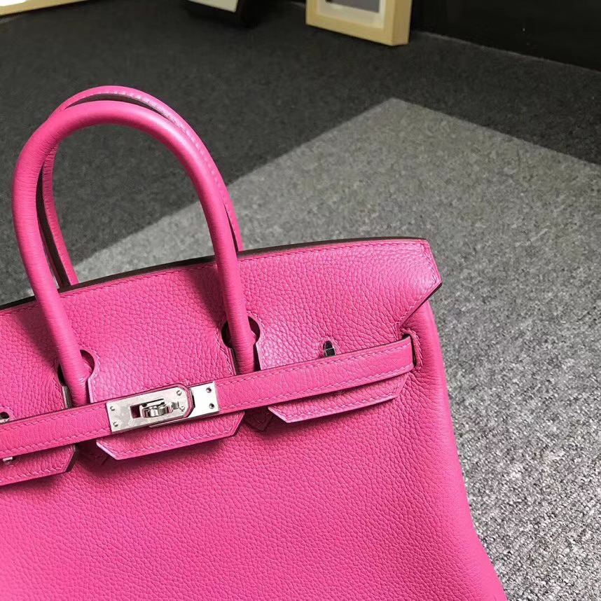 Hermès（爱马仕）L3 玫瑰紫色 原厂御用顶级小牛皮 Birkin 25 金扣 银扣 现货