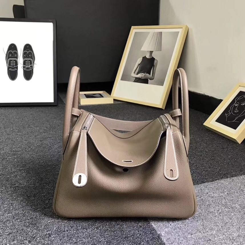 Hermès（爱马仕）CK18 大象灰 原厂御用顶级小牛皮 Lindy 30 银扣 现货