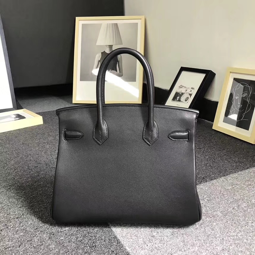 Hermès（爱马仕）黑色 原厂御用顶级Swift 皮 Birkin 30 金扣