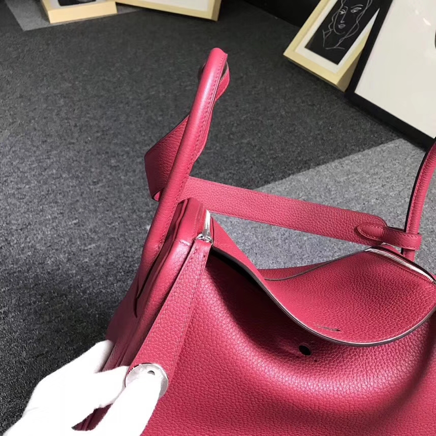 Hermès（爱马仕）K1 石榴红 原厂御用顶级小牛皮 Lindy 26 银扣