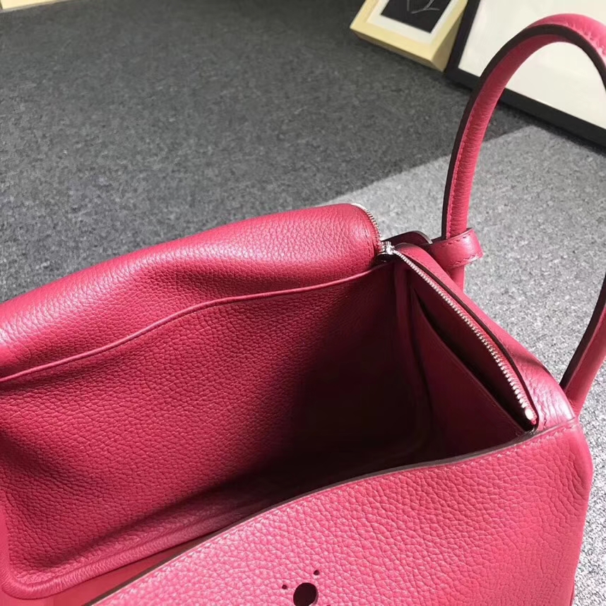 Hermès（爱马仕）K1 石榴红 原厂御用顶级小牛皮 Lindy 26 银扣