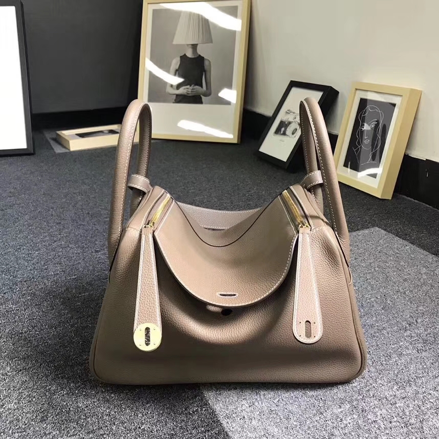 Hermès（爱马仕）CK18 大象灰 原厂御用顶级小牛皮 Lindy 30 金扣 银扣 现货