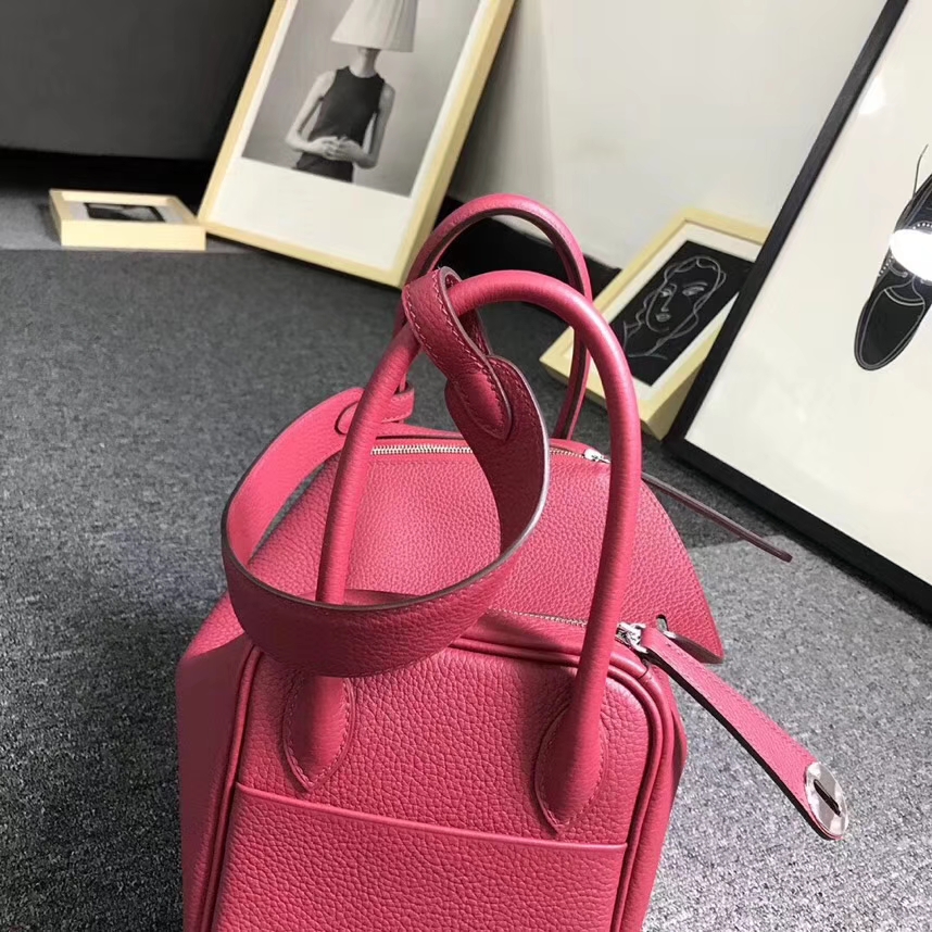 Hermès（爱马仕）K1 石榴红 原厂御用顶级小牛皮 Lindy 26 银扣