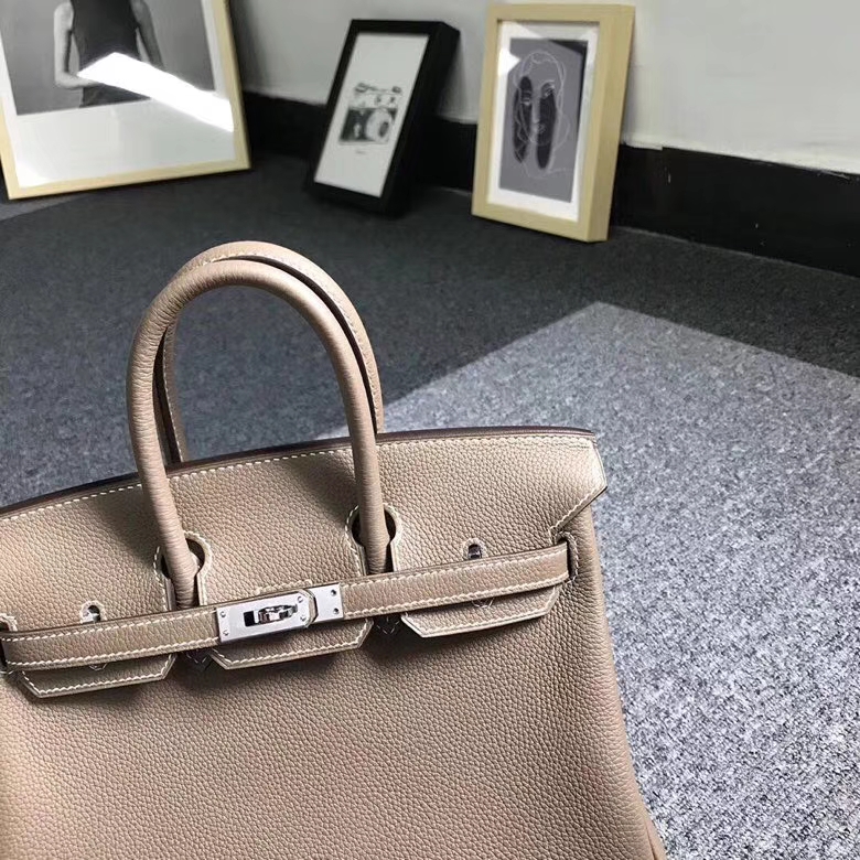 Hermès（爱马仕）CK18 大象灰 原厂御用顶级小牛皮 Birkin 25 银扣 现货