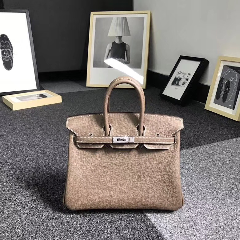 Hermès（爱马仕）CK18 大象灰 原厂御用顶级小牛皮 Birkin 25 银扣 现货