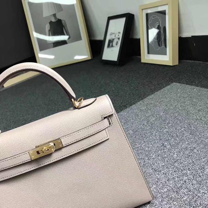Hermès（爱马仕）M8 巴黎灰 沥青灰 原厂御用顶级Epsom 皮 Kelly 25 外缝 金扣 现货