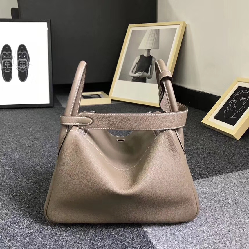 Hermès（爱马仕）CK18 大象灰 原厂御用顶级小牛皮 Lindy 30 银扣 现货