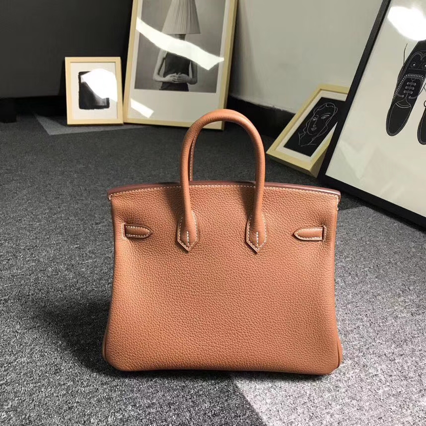 Hermès（爱马仕）金棕色 原厂御用顶级小牛皮 Birkin 25 金扣 现货