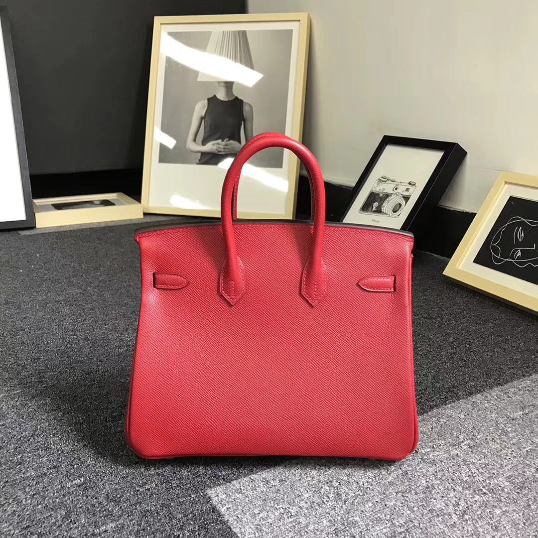 Hermès（爱马仕）Q5 中国红 糖果红 原厂御用顶级Epsom 皮 Birkin 25 金扣 现货