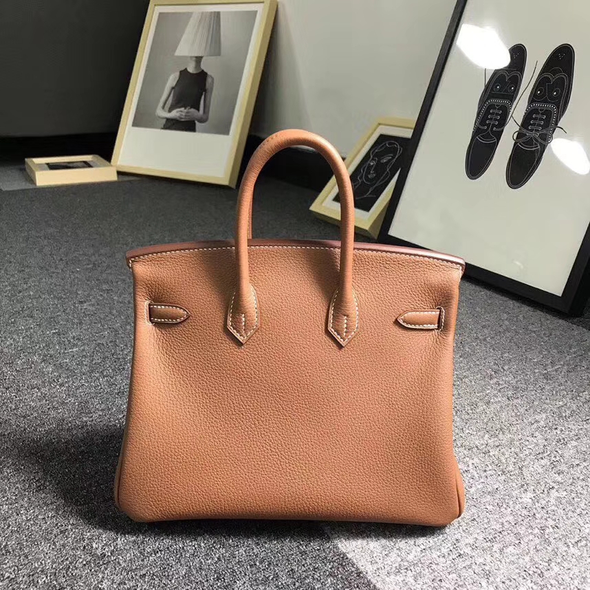 Hermès（爱马仕）金棕色 原厂御用顶级小牛皮 Birkin 25 银扣 现货
