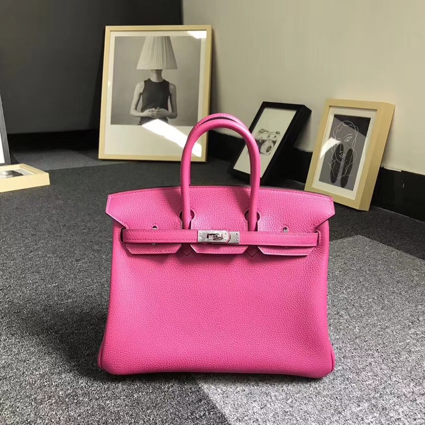 Hermès（爱马仕）L3 玫瑰紫色 原厂御用顶级小牛皮 Birkin 25 金扣 银扣 现货
