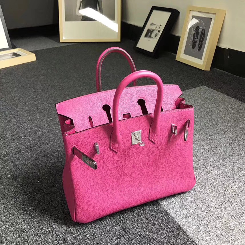 Hermès（爱马仕）L3 玫瑰紫色 原厂御用顶级小牛皮 Birkin 25 金扣 银扣 现货