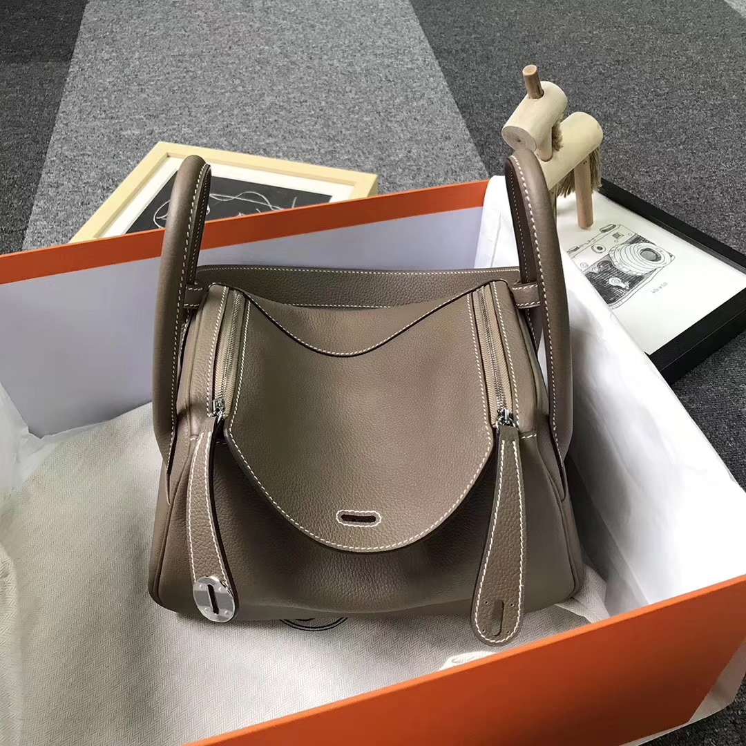 Hermès（爱马仕）CK18 大象灰 原厂御用顶级小牛皮 Lindy 26  金扣 银扣 现货