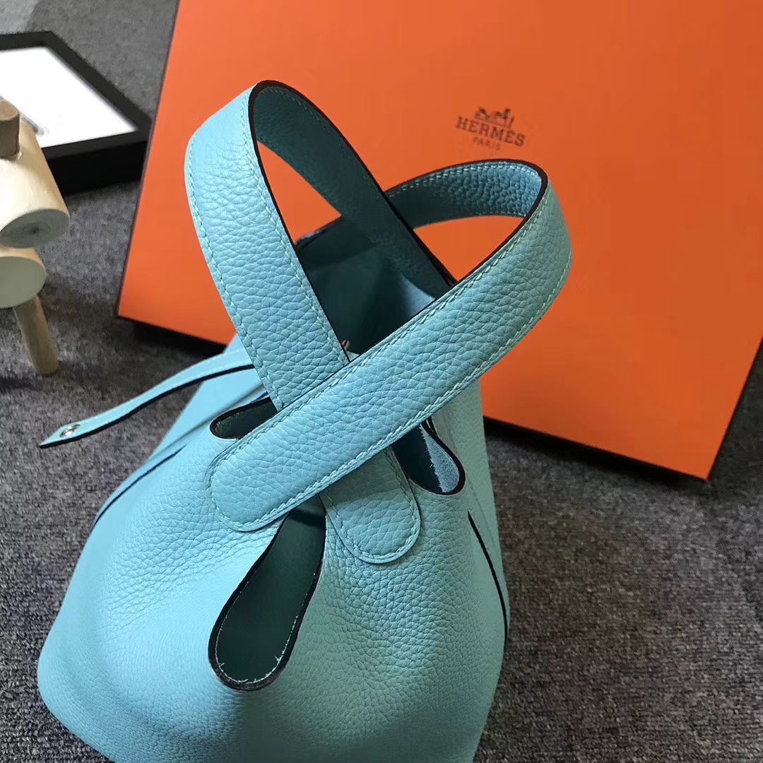 Hermès（爱马仕）3P 马卡龙 原厂御用顶级TC皮 Picotin  Lock 18 CM 金扣 银扣 现货