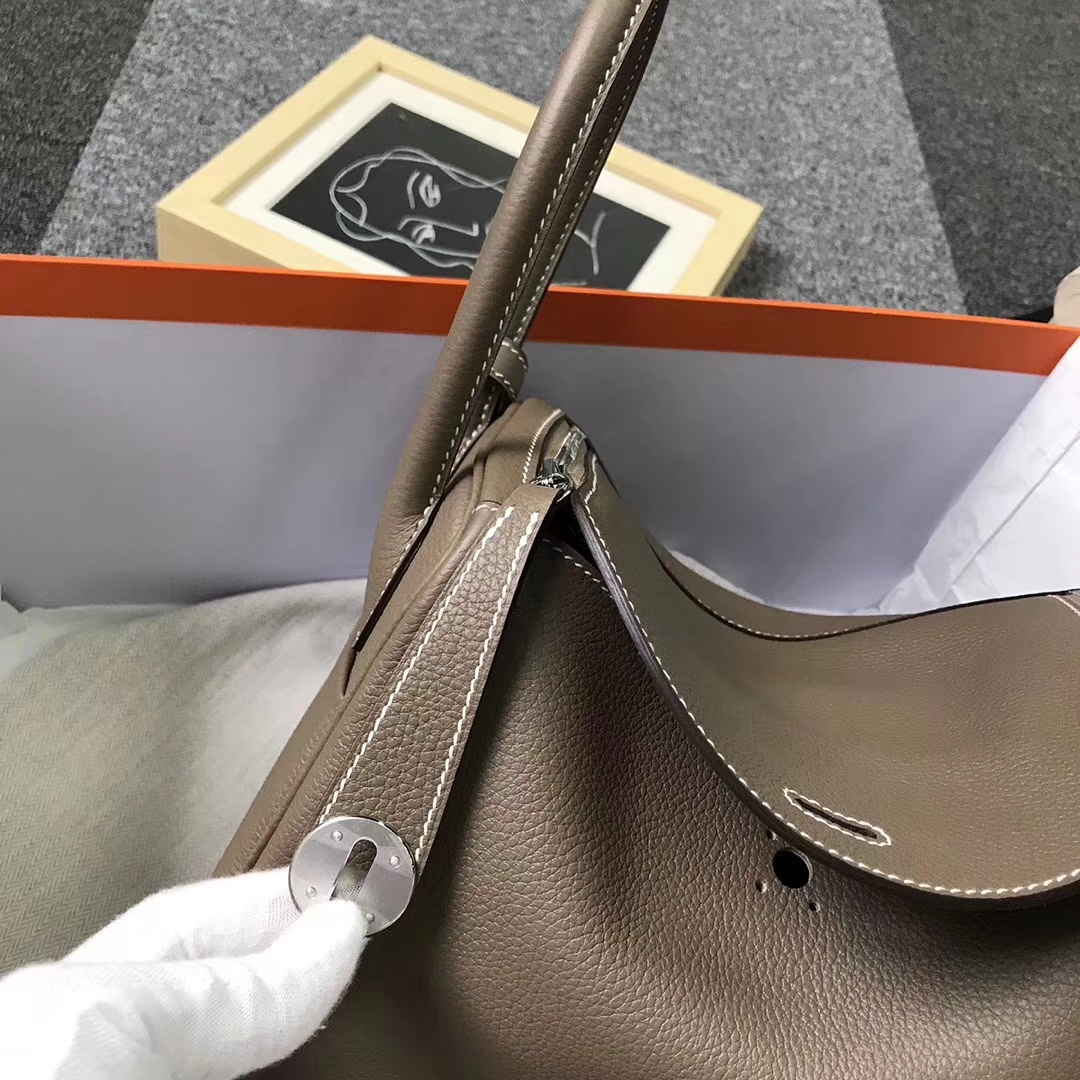 Hermès（爱马仕）CK18 大象灰 原厂御用顶级小牛皮 Lindy 26  金扣 银扣 现货
