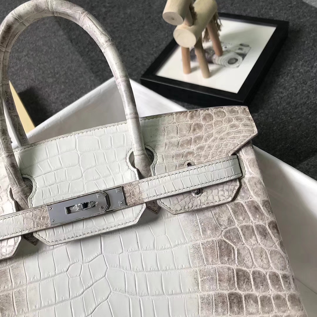 Hermès（爱马仕）喜马拉雅鳄鱼 Birkin 30 银扣