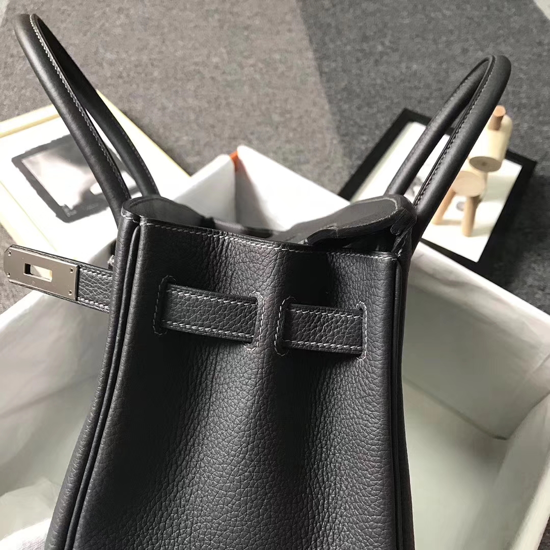 Hermès（爱马仕）石墨灰 铁灰色 原厂御用顶级小牛皮 Birkin 30 银扣