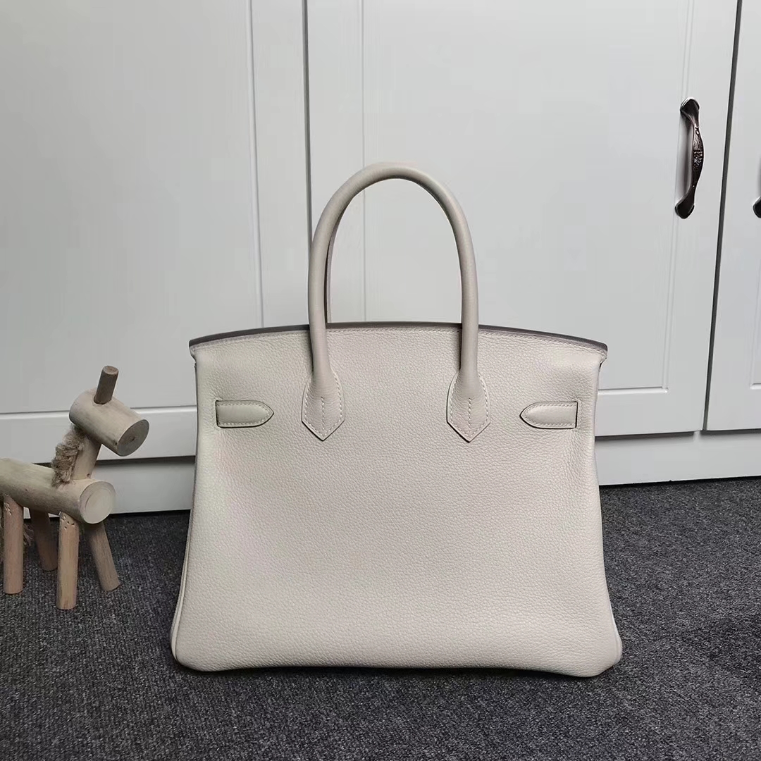 Hermès（爱马仕）羊毛白 原厂御用顶级小牛皮 Birkin 30  银扣 现货