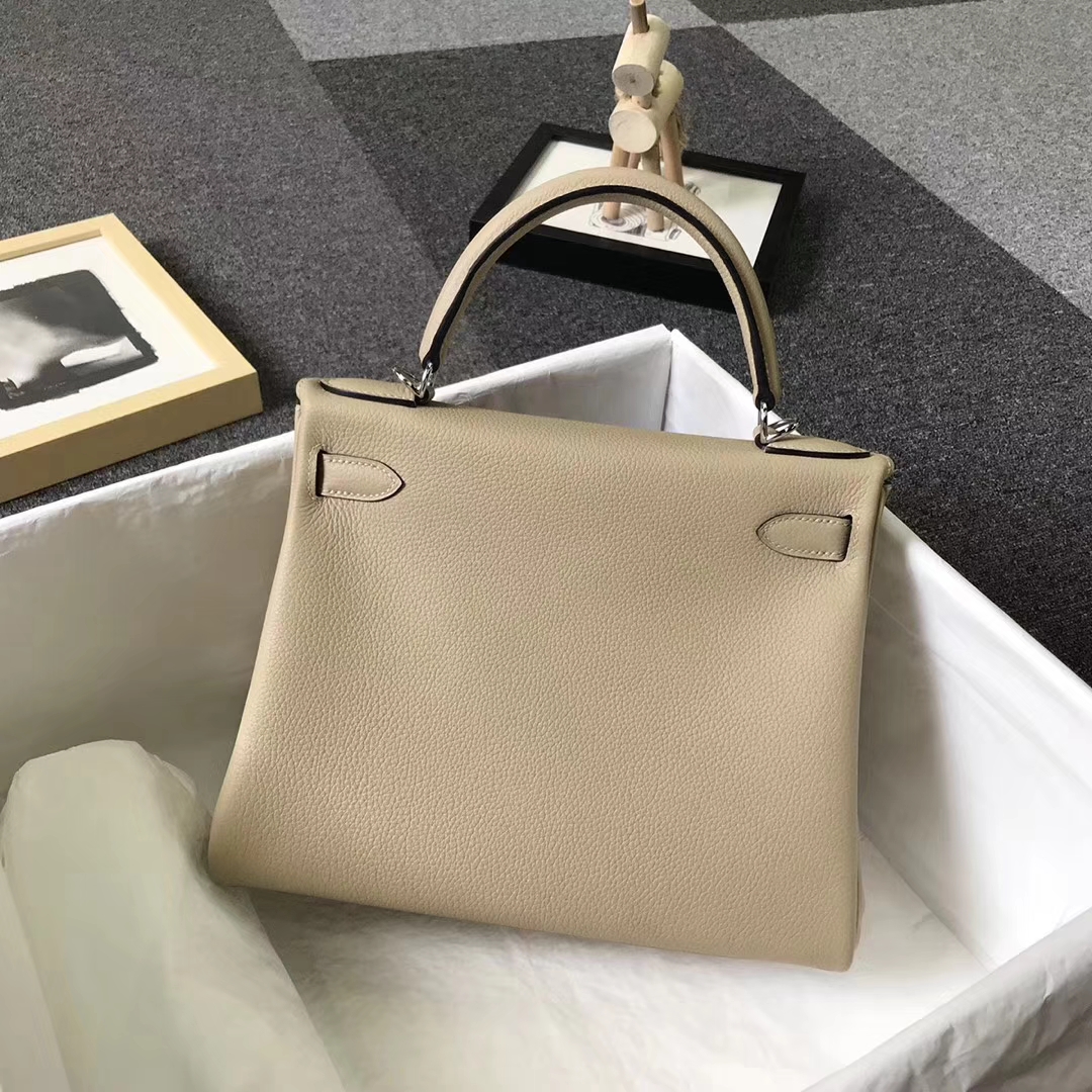 Hermès（爱马仕）S2 风衣灰 原厂御用顶级小牛皮 Kelly 28 金扣 银扣 现货