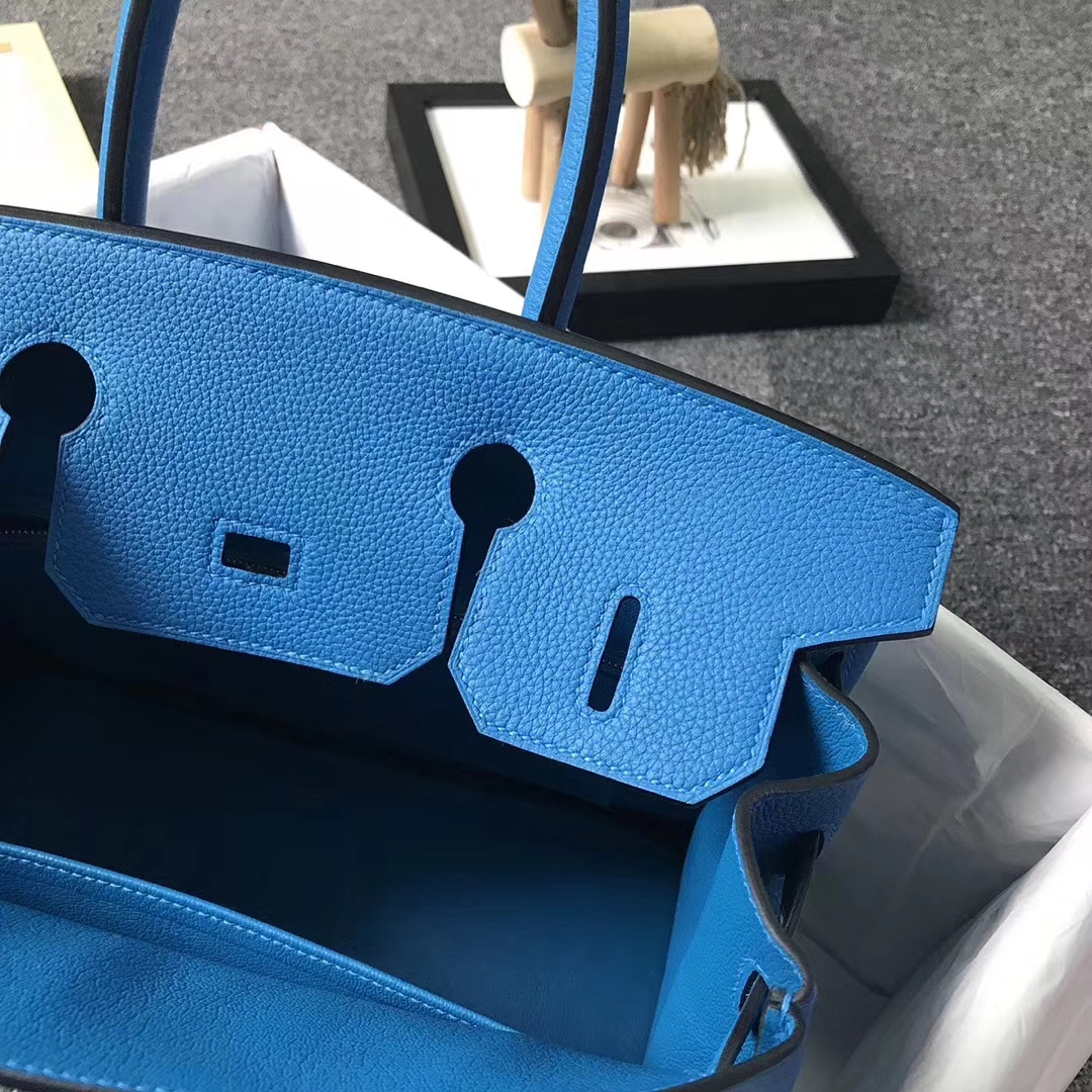 Hermès（爱马仕）B3 坦桑尼亚蓝 原厂御用顶级小牛皮 Birkin 30 银扣