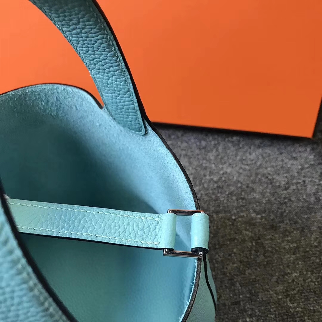Hermès（爱马仕）3P 马卡龙 原厂御用顶级TC皮 Picotin  Lock 18 CM 金扣 银扣 现货