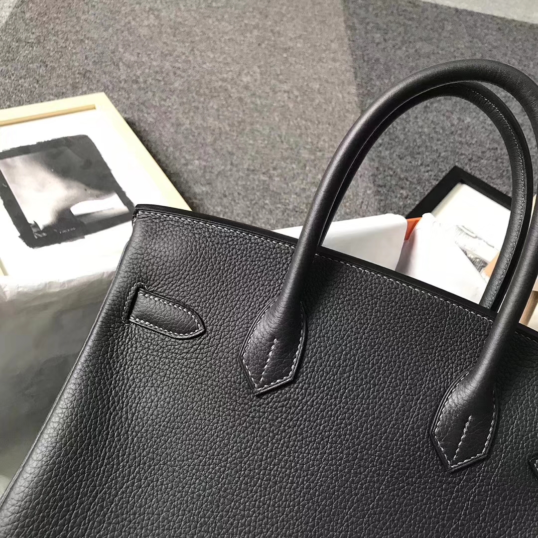 Hermès（爱马仕）石墨灰 铁灰色 原厂御用顶级小牛皮 Birkin 30 银扣