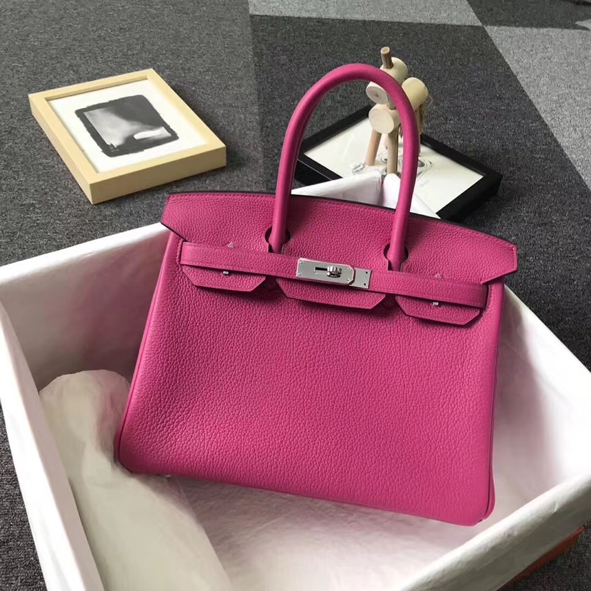 Hermès（爱马仕）L3 玫瑰紫 原厂御用顶级小牛皮 Birkin 30 金扣 银扣 现货