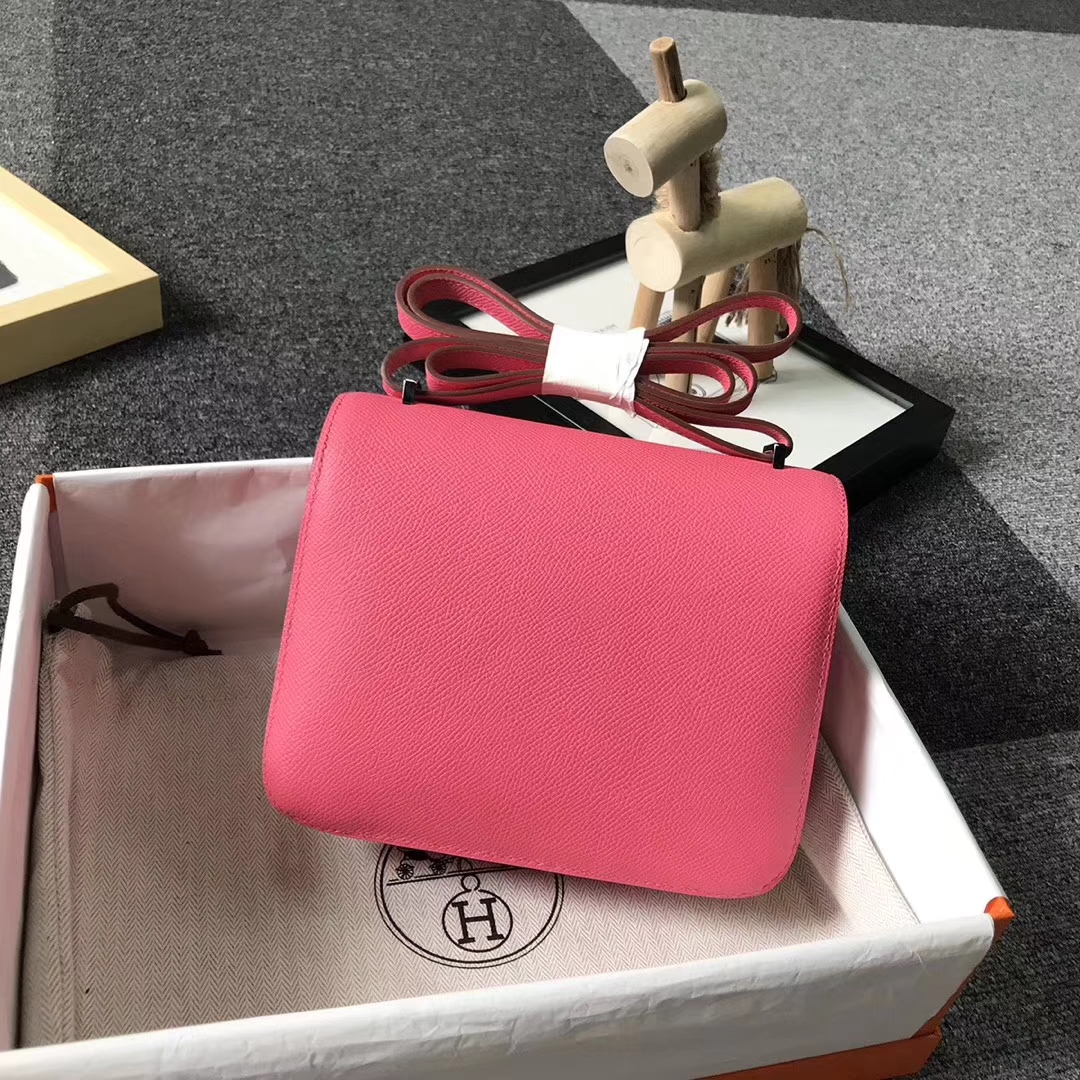 Hermès（爱马仕）8W新唇膏粉 原厂御用顶级Epsom 皮 Constance 19 银扣 现货
