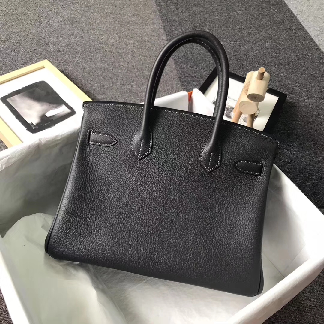 Hermès（爱马仕）石墨灰 铁灰色 原厂御用顶级小牛皮 Birkin 30 银扣