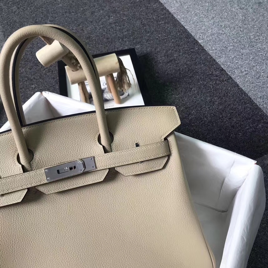 Hermès（爱马仕）S2 风衣灰 原厂御用顶级小牛皮 Birkin 30 金扣  银扣 现货