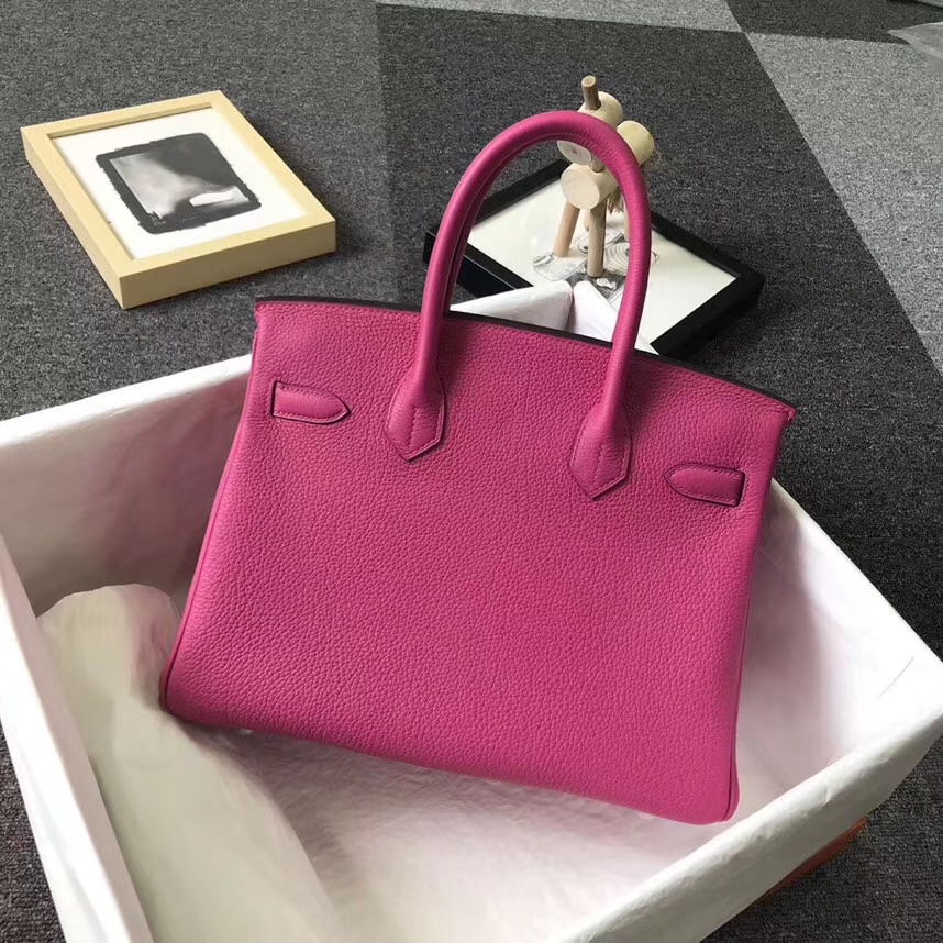 Hermès（爱马仕）L3 玫瑰紫 原厂御用顶级小牛皮 Birkin 30 金扣 银扣 现货
