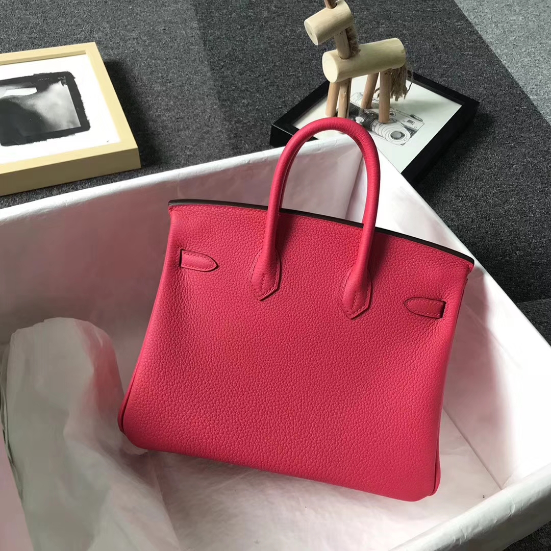 Hermès（爱马仕）I6 终极粉 原厂御用顶级小牛皮 Birkin 25 银扣 现货