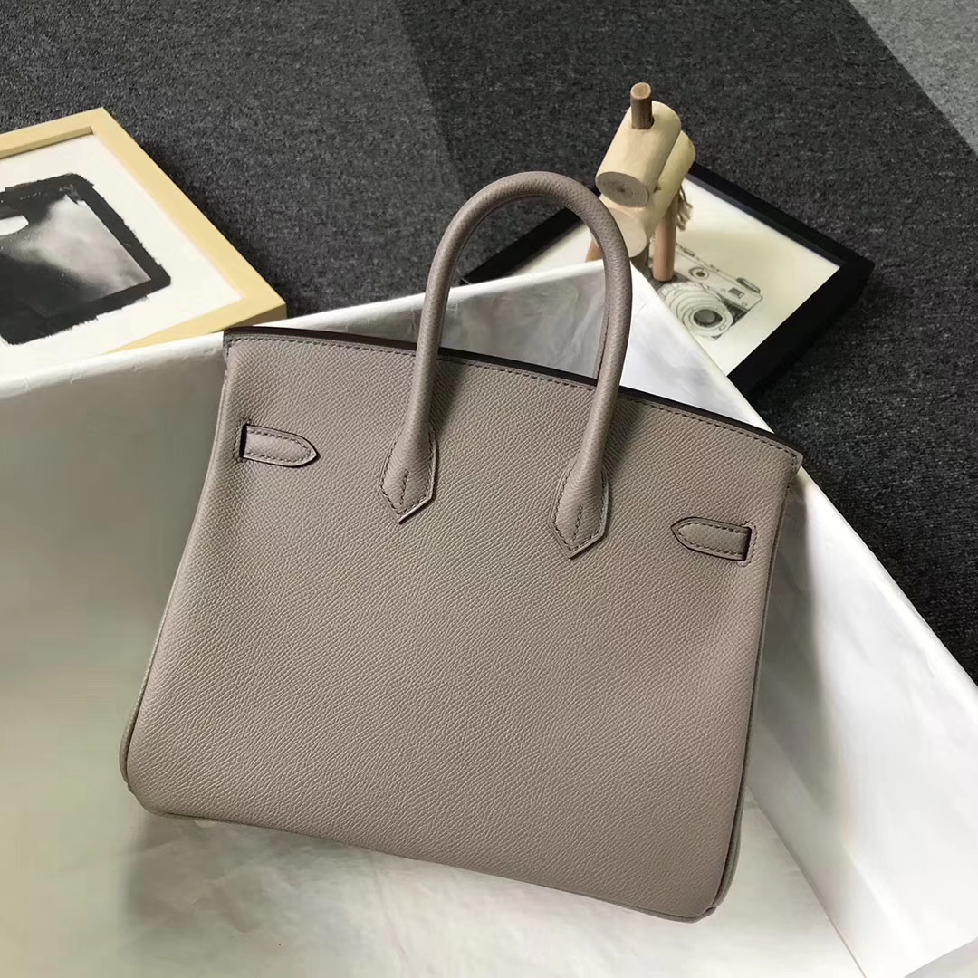 Hermès（爱马仕）M8 沥青灰 原厂御用顶级Epsom 皮 Birkin 25 金扣