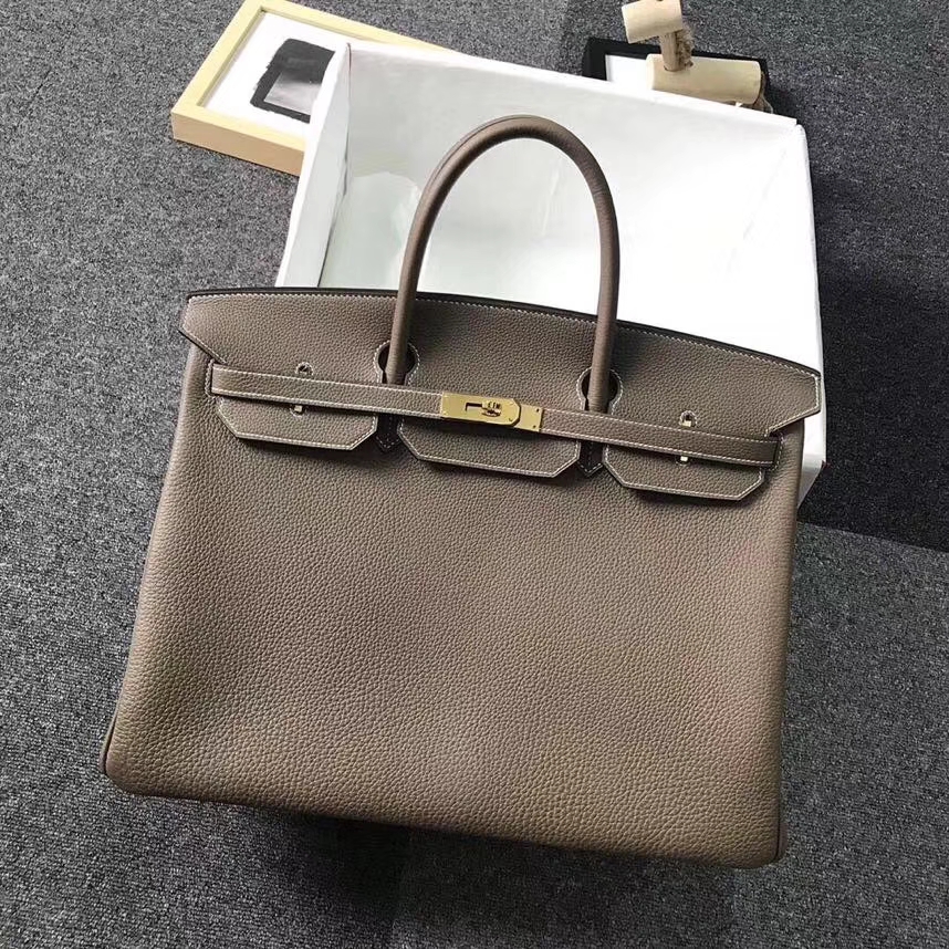 Hermès（爱马仕）大象灰 原厂御用顶级小牛皮 Birkin 40 金扣